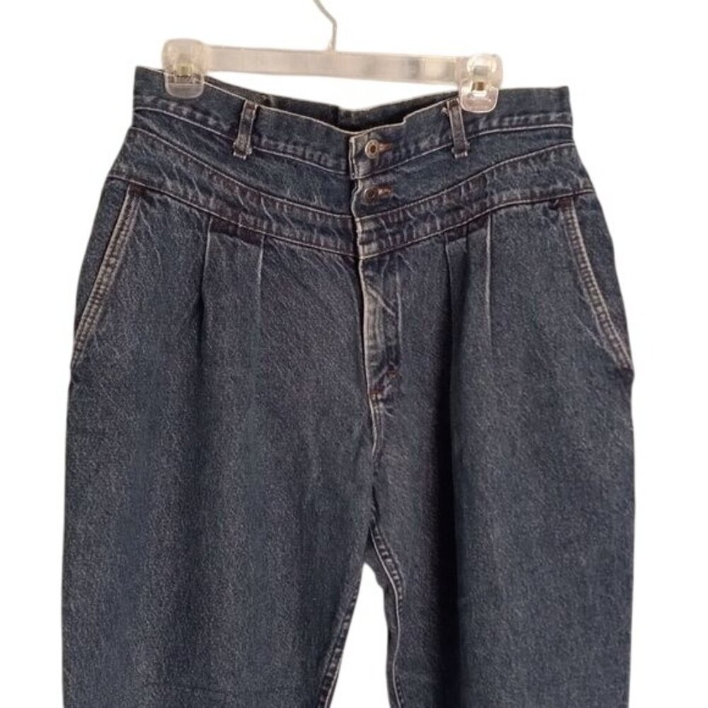 Lee Size 18 Med Jeans Womens High Waist Pleated Denim Blue Mom Vintage early 90s - Picture 3 of 9
